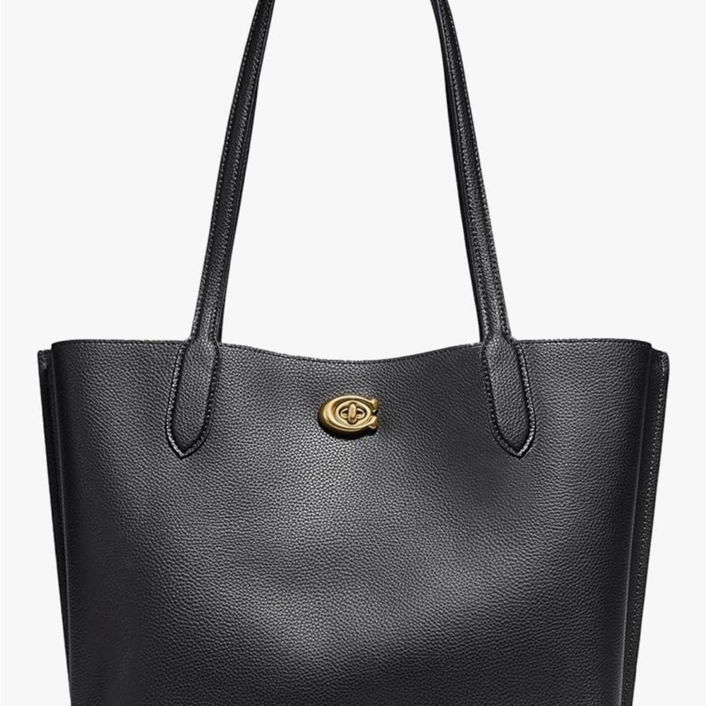 Black Leather Tote Bag